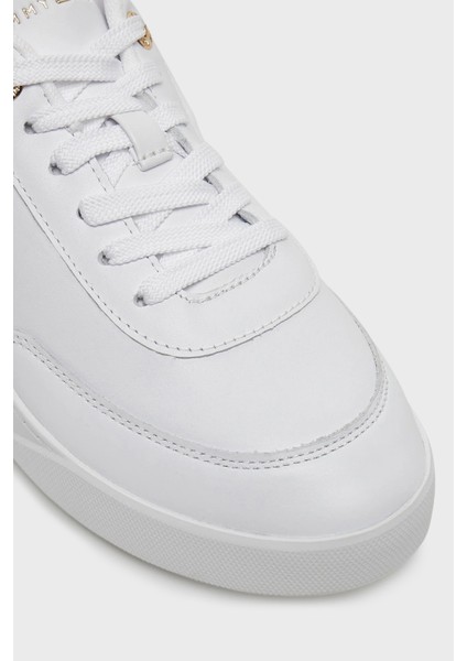 Logolu Deri Sneaker Ayakkabı Bayan Ayakkabı FW0FW08682 Ybs
