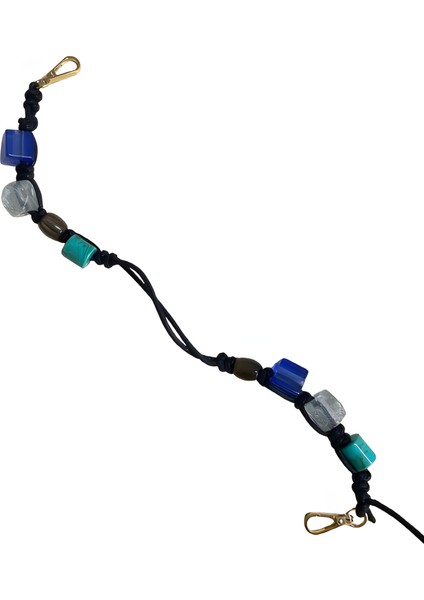 Deri Akrilik Boncuklu Çanta Sapı 49 cm B9T