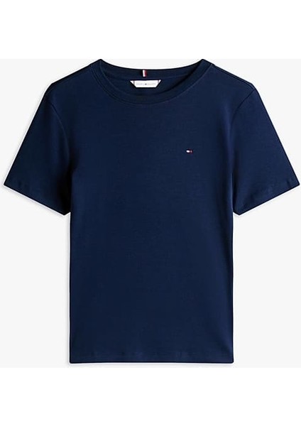 Kadın Th Slim Crew Neck T-Shirt - Lacivert indirimleri