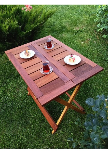 Ahşap 60X80 Iroko Mini Yemek Masası fırsatları