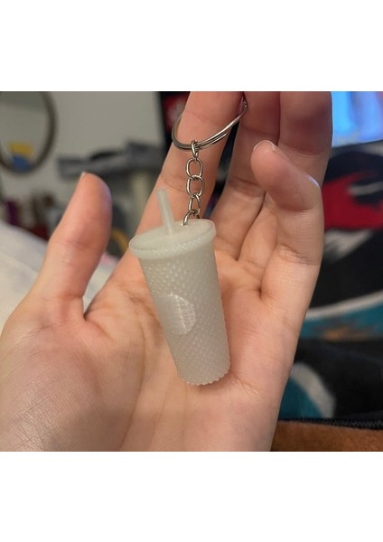 Starbucks Tarzı Çivili Bardak Anahtarlık (Sadece Plastik Aparattır) 3D fiyatları