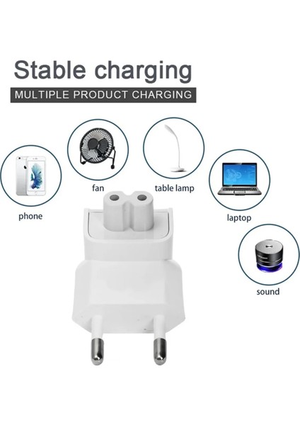 Apple Macbook Pro Retina Air ile Uyumlu Priz Euro Plug Şarj Aleti Türkiye Şarj Soket Çevirici Adaptör Duvar Tipi Başlık fiyatları