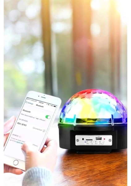 Bluetooth ve Uzaktan Kumandalı Çok Renkli Masaüstü Disko Topu