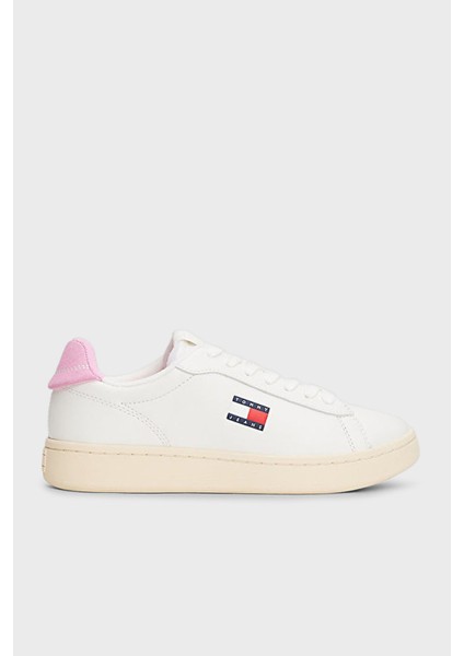 Logolu Deri Sneaker Ayakkabı Bayan Ayakkabı EN0EN02815 01V