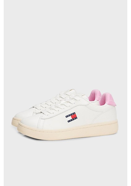 Logolu Deri Sneaker Ayakkabı Bayan Ayakkabı EN0EN02815 01V fiyatları