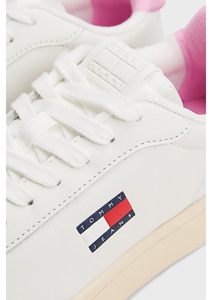 Logolu Deri Sneaker Ayakkabı Bayan Ayakkabı EN0EN02815 01V indirimleri