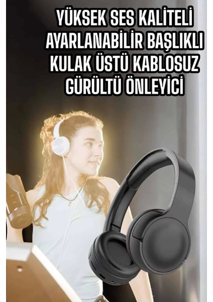 Kulak Üstü Kablosuz Bluetooth Kulaklık Gürültü Önleyici Uzun Şarj Süreli fiyatları