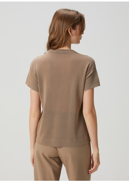 Kahverengi Keten T-Shirt fırsatları