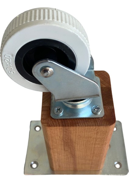Kale Ahşap Tekerli Ayak Mobilya Masa ve Dolap Tekerli AYAĞI(FRENSİZ)(12CM-15CM)(KAYIN/GÜRGEN Ağacı) fırsatları