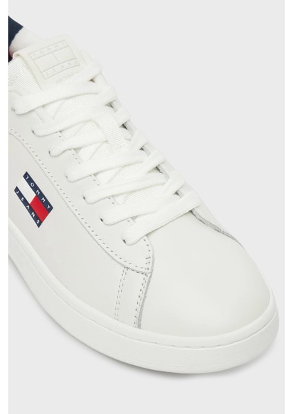 Logolu Deri Sneaker Ayakkabı Bayan Ayakkabı EN0EN02815 0g1 indirimleri