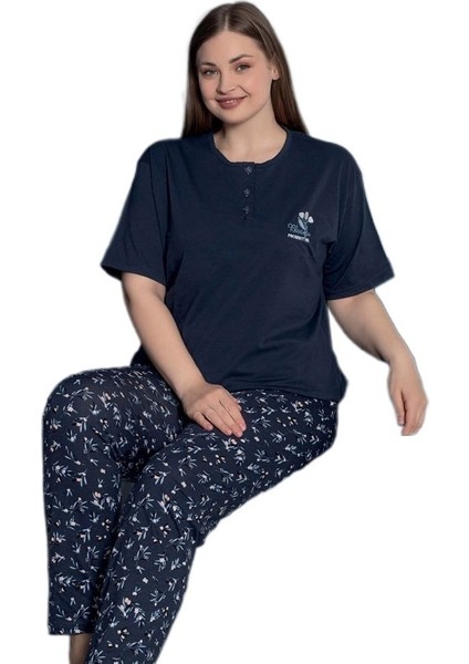 Camille Tasarım Model Kısa Kol Büyük Beden Kadın Pijama Takımı 3xl/5xl fiyatları