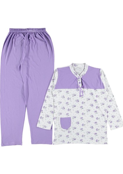 Elise Mood Tasarım Model Yazlık Uzun Kol Kadın Pijama Takımı M/xxl