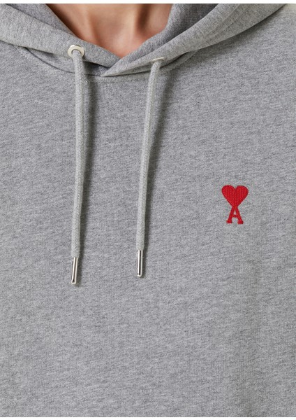 Gri Kapüşonlu Sweatshirt