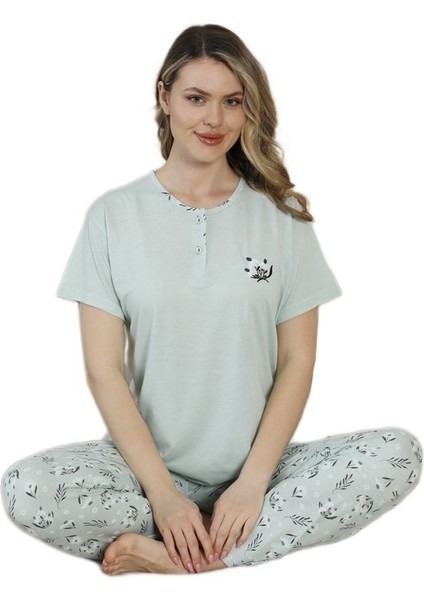 Amera Tasarım Model Kısa Kollu Kadın Pijama Takımı M/xxl