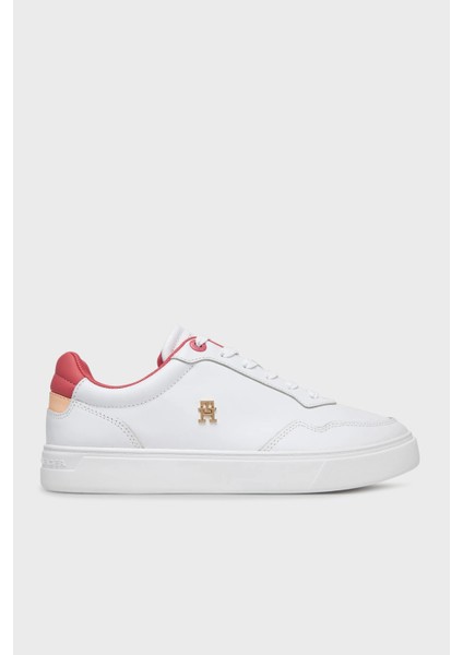 Logolu Deri Sneaker Ayakkabı Bayan Ayakkabı FW0FW08680 01S