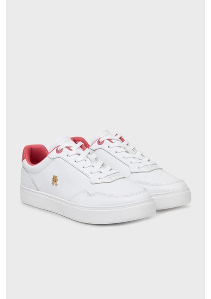 Logolu Deri Sneaker Ayakkabı Bayan Ayakkabı FW0FW08680 01S
