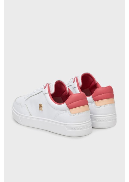 Logolu Deri Sneaker Ayakkabı Bayan Ayakkabı FW0FW08680 01S