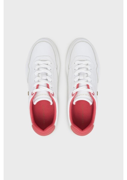 Logolu Deri Sneaker Ayakkabı Bayan Ayakkabı FW0FW08680 01S