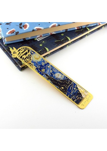 Vincent Van Gogh Yıldızlı Gece Starry Night Metal Ayraç Kitap Ayracı AY043 modelleri