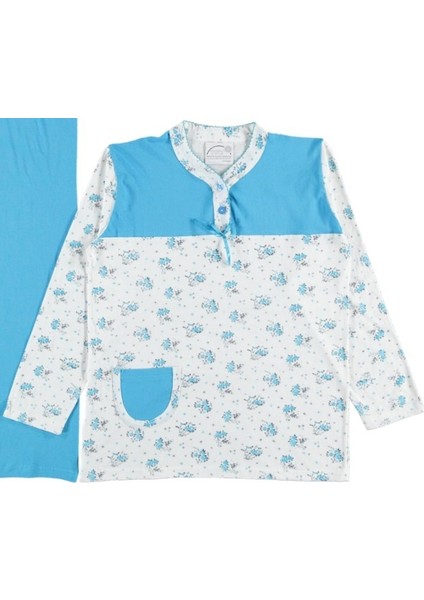 Elise Mood Tasarım Model Yazlık Uzun Kol Kadın Pijama Takımı M/xxl