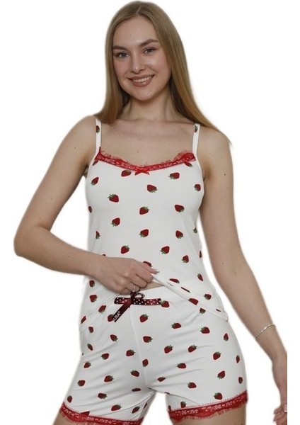 Venezia Tasarım Model Kısa Kollu Şortlu Kadın Pijama Takım S/xl