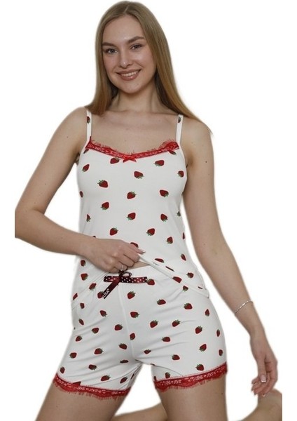Venezia Tasarım Model Kısa Kollu Şortlu Kadın Pijama Takım S/xl