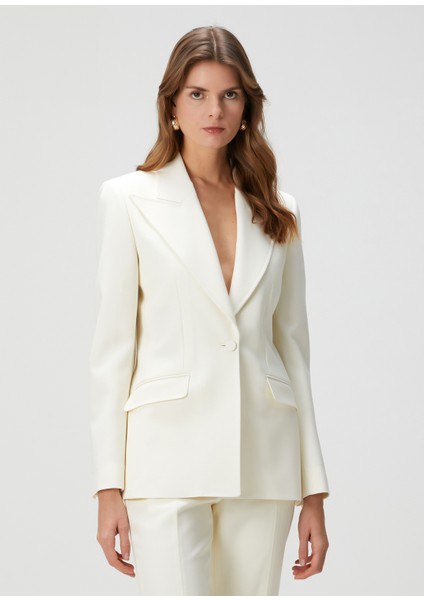 Leiva Kemik Yün Blazer