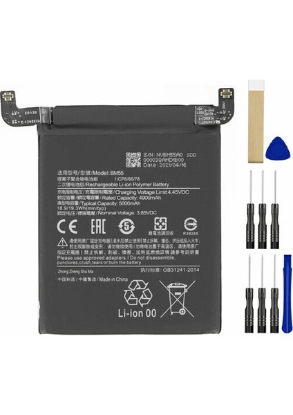 Xiaomi Mi 11 Pro BM55 Batarya Pil Tamir Seti ve Pil Bandı