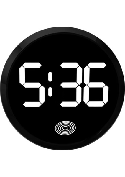 Araba Iç Mekan Saati Araba Saati Yuvarlak Alaşım Dokunmatik Aydınlatmalı Dijital Saat (Yurt Dışından)