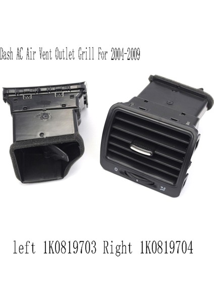 Sağ Için Dash Ac Hava Havalandırma Çıkış Izgarası 1K0819704 (Yurt Dışından)