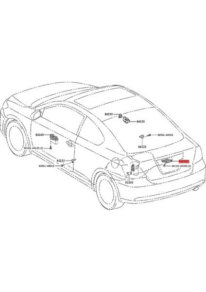 Araba Bagaj Kapağı Açma Anahtarı 84840-21010 GS300 GS430 Için (Yurt Dışından) fiyatları