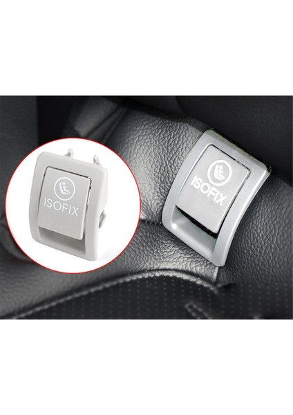 Gri Beyaz Isofix Anahtarı Kapağı Arka Koltuk Emniyet Tokası Kapağı (Yurt Dışından)