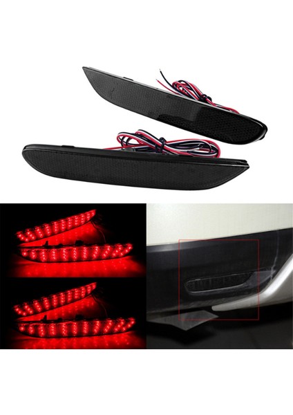 Araba Arka Tampon Reflektör Işığı 26560-JJ90A Q50 Siyah Için (Yurt Dışından) modelleri