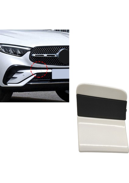 Araba Tamponu Çekme Gözü Kancası Göz Kapağı Kapağı - Beyazsiyah (Yurt Dışından)