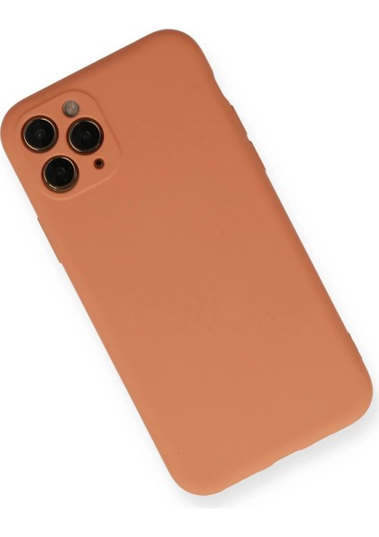 iPhone 11 Pro Kılıf Nano Içi Kadife Silikon - Mat Turuncu - NFND5532-6599