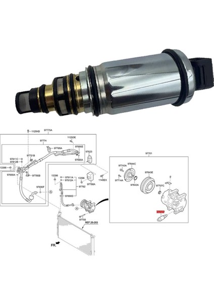 Araba Ac Pompası Kompresör Kontrol Vanası 97674-3M001 Için (Yurt Dışından) modelleri