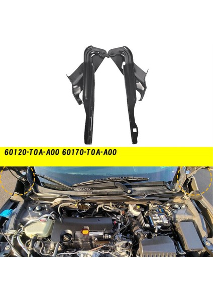 1 Çift Araba Kaput Menteşesi 60120-T0A-A00 60170-T0A-A00 -V Için (Yurt Dışından) indirimleri