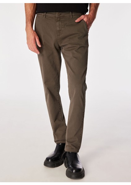 Normal Bel Dar Paça Haki Erkek Chino Pantolon F3WM-PNT902 modelleri