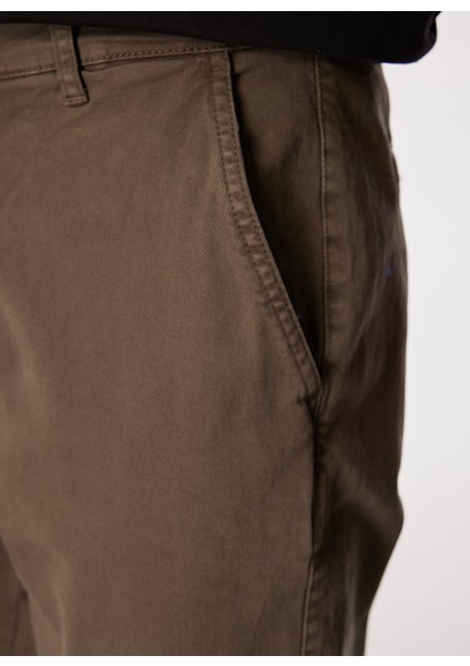 Normal Bel Dar Paça Haki Erkek Chino Pantolon F3WM-PNT902 fırsatları