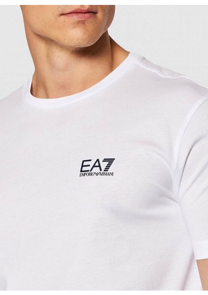 Bisiklet Yaka Beyaz Erkek T-Shirt 8NPT51PJM9Z modelleri