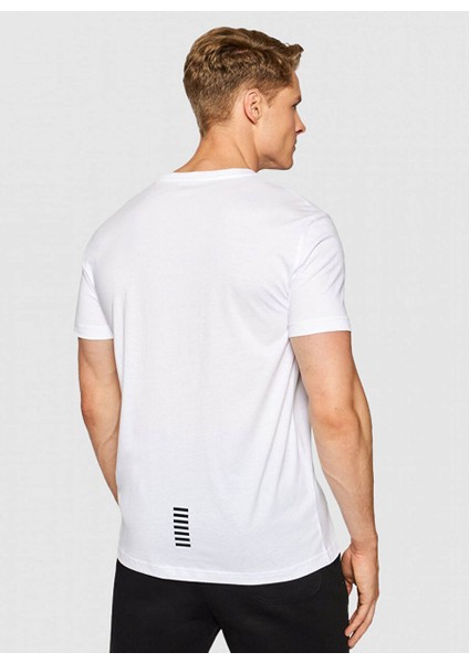 Bisiklet Yaka Beyaz Erkek T-Shirt 8NPT51PJM9Z fırsatları