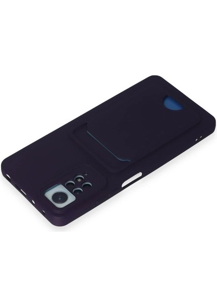 Xiaomi Redmi Note 11 Pro Kılıf Kelvin Kartvizitli Silikon - Derin Mor - NFND2198-5618