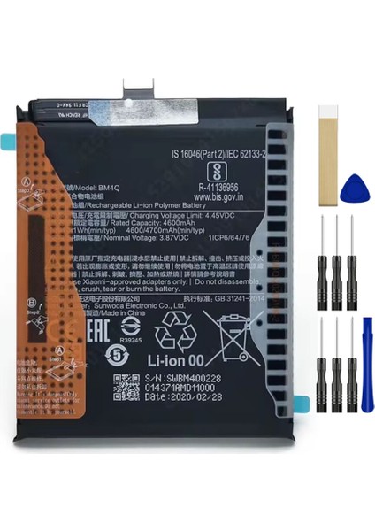 Xiaomi Redmi K30 Ultra BM4Q Batarya Pil Tamir Seti ve Pil Bandı