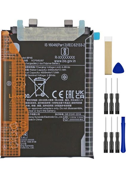 Xiaomi Mi 13 Lite BP4E Batarya Pil Tamir Seti ve Pil Bandı