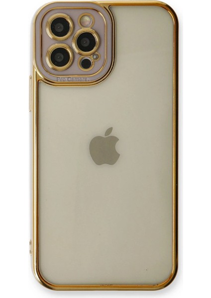 iPhone 12 Pro Max Kılıf Liva Lens Silikon - Lila - NFND8592-3018