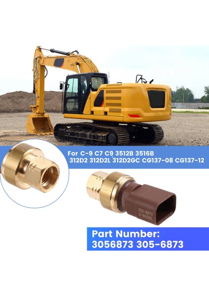 3056873 305-6873 Cat C-9 C7 C9 Için Yağ Basınç Sensörü (Yurt Dışından)