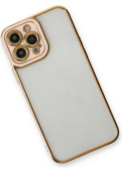 iPhone 13 Pro Max Kılıf Liva Lens Silikon - Pudra - NFND1104-1777