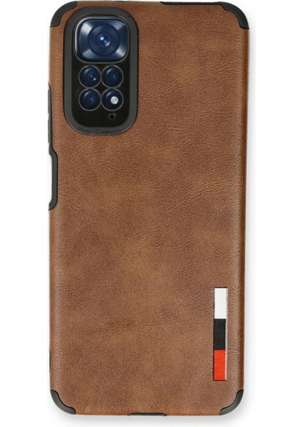 Xiaomi Redmi Note 11 Kılıf Loop Deri Silikon - Kahverengi - NFND4902-7860