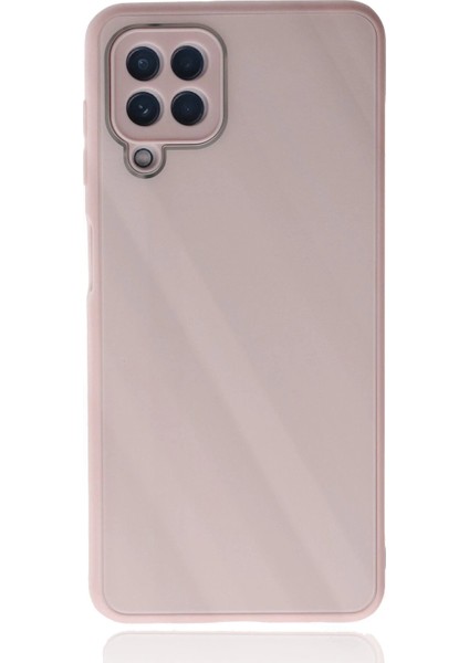 Samsung Galaxy A22 Kılıf Glass Kapak - Pembe - NFND1738-2618