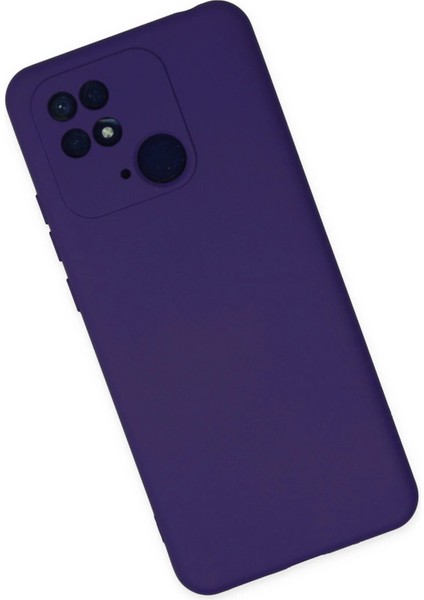 Xiaomi Redmi 10C Kılıf Nano Içi Kadife Silikon - Mor - NFND1856-1696